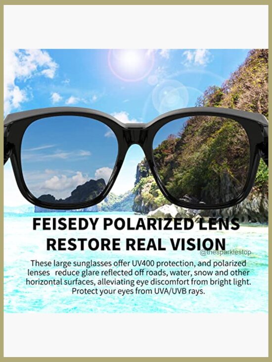 Oversized Polarized Fit Over Sunglasses Square Cat Eye Trendy